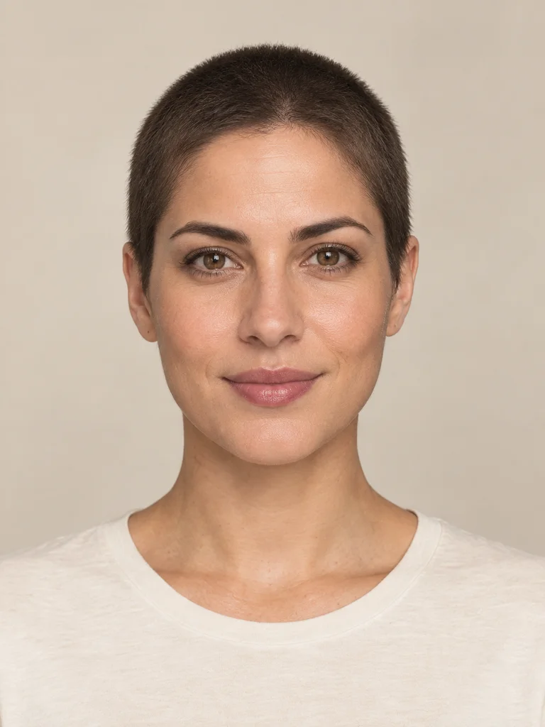 AI Buzz Cut Filter example